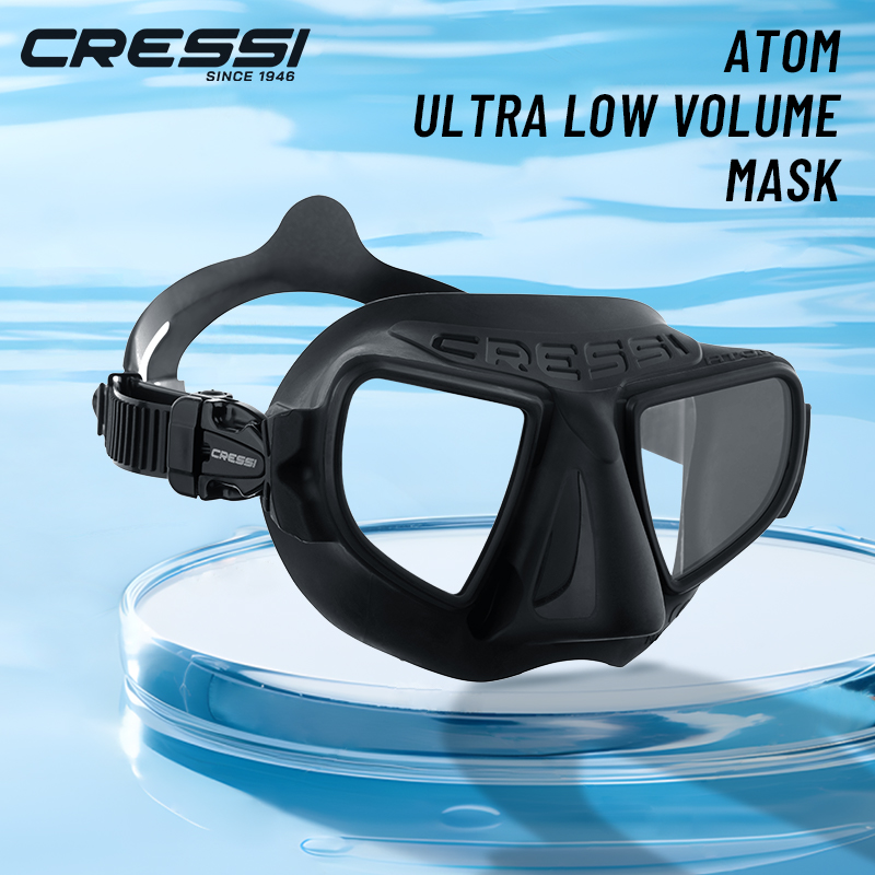 Freediving Mask Set - Cressi-Masque sans cadre avec volume interne