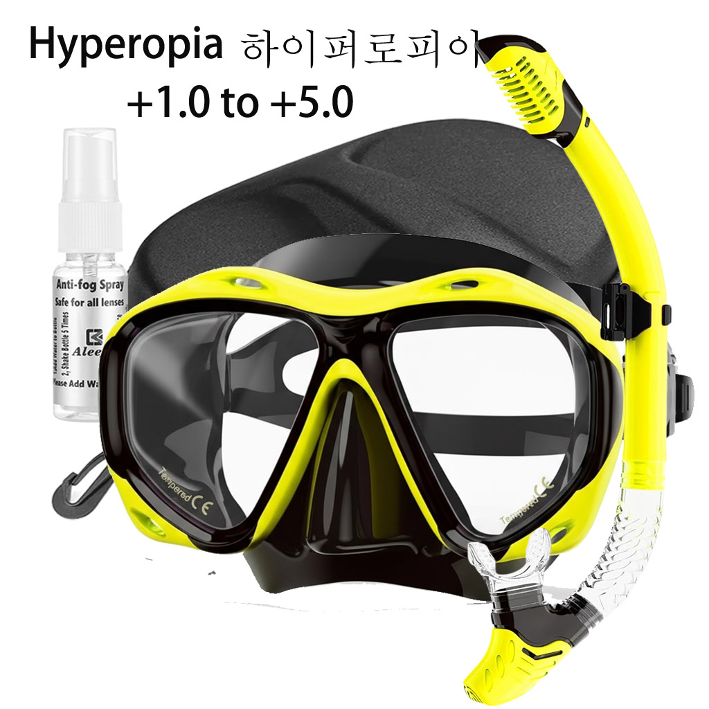 Freediving Mask Set - Masque de plongée +1,0 à +5,0,