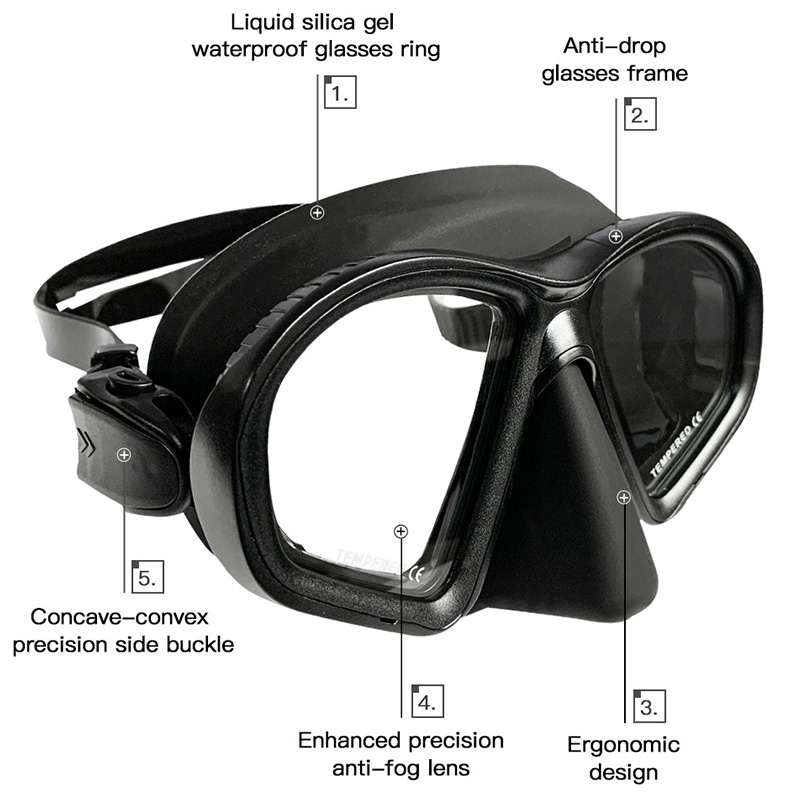 Masque de plongée en verre tre - Freediving Mask Set avis et prix